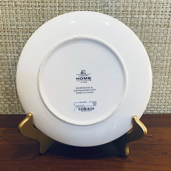 🍁🌟2xHP🌟Set of Fall Watercolor Pumpkin Glazed Ceramic Plate & Small Leaf Bowl - Picture 4 of 10